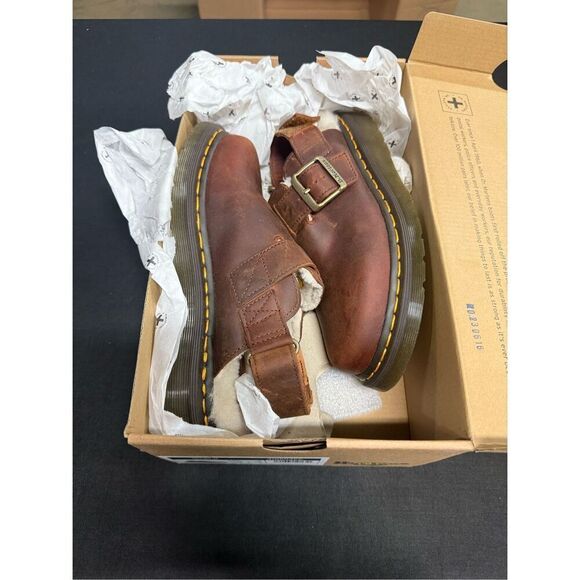 New Dr Martens Jorge II Faux Fur Lined Slingback Mules 7 Warm Tan - Picture 1 of 7